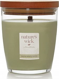 Nature's Wick Sage & White Pepper Scented Candle 10 ounces