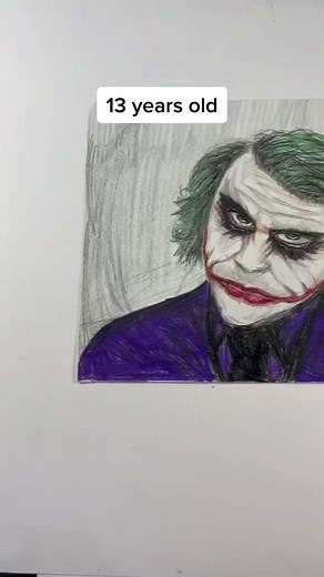 5 year progress🔥 available on my profile #art #joker #artist #batman #arttok