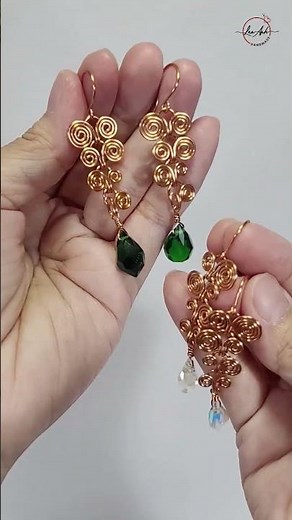 Wire wrapped heart-shaped stone - Free tutorial video link above the title #shortsvideo #wireworks