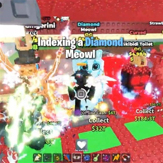Indexing a Diamond Meowl! #roblox #sab