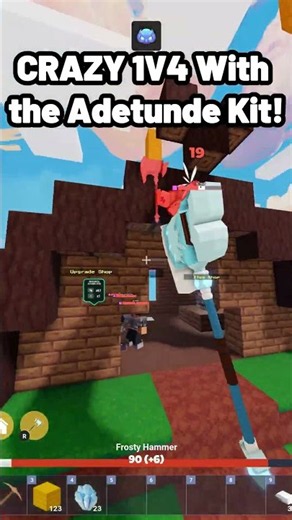 CRAZY 1V4 With the Adetunde Kit! 🔥 #roblox #robloxbedwars