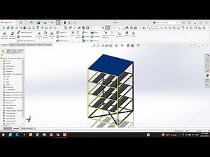 ☑️Solidworks Structure weldments | How to make rack structure in solidworks