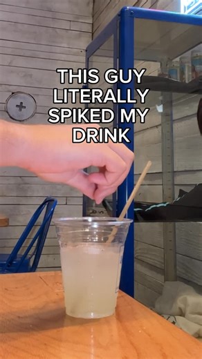 Drink Spiking Prevention🍻 on Instagram: "This guy literally spiked my drink. #safety"