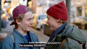 kosegruppie on Instagram: "“ISAKKK!!!” 😆🫶🏼 I could watch these two laugh at & with each other all day 🥰 SKAM is a web series from Norway. You can watch it on the All of SKAM website by following the link in @alllofskam’s bio. This is from the Season 3 bloopers.😊 . . . #skam #skamnorway #evak #isak #isakvaltersen #evenbechnæsheim #isakandeven #evenandisak #isakxeven #evenxisak #gaylovestory #isakyaki #tarjeisandvikmoe #henrikholm #alterlove #skamseason3 #skamog #skamseason4 #skamisak #skamev