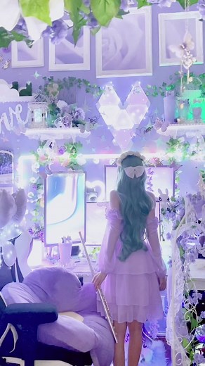 Lucky girl syndrome ✨ My desk setup with cozy, enchanted vibes in lavender purple, green, light pink, lilac, pastels #desksetup #desktour #gamingsetup #setupgaming #pcsetup #pcgamingsetup #pcgaming #gamingcommunity #techtok #fantasy #cozy #aesthetic #cozygamer #cozygaming #setuptour #roomtour