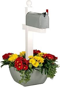 SnapPot® Mailbox Planter Wrap – 24 Inch Resin Planter for 4x4 and 6x6 Posts, Extra Large 16+ Gallon