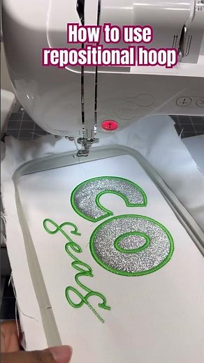 How to use a brother repositional hoop!!