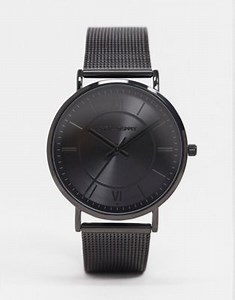 ASOS DESIGN stainless steel mesh watch in black  | ASOS
