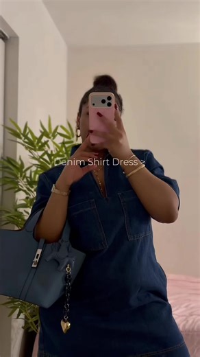 SIZE LARGE| Dress it up or down, this denim shirt dress does it all 💎💍🦚 #denimoutfit #denimdress #tiktokmademebuyit