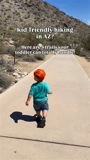 Your Local Family Guide For Things To Do In Phoenix on Instagram: "Kid-friendly hiking in AZ? Here are 5 toddler-approved trails your little explorers can totally handle! 🌵👣 🌈 1. Waterfall Trail – White Tank Mountains (Surprise, AZ) @whitetankmountainsconservancy $7 per car or FREE with your @maricopaparks pass! 1.9 miles out & back, paved about halfway. A few stairs near the end but super doable — I’ve done it with kids ages 2–5! 🌄 2. Hole in the Rock – Papago Park (Phoenix, AZ) FREE! A tin