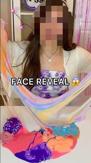 My FACE REVEAL..😱🙈 *satisfying slime asmr*