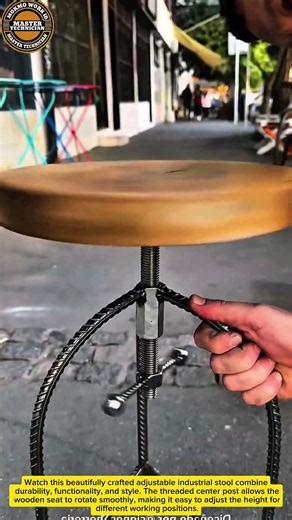 Amazing Adjustable Industrial Stool | Smart Handmade Design for Every Workshop