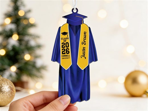 Personalized Graduation 2026 Acrylic Ornament With Cap and Gown, New Graduate Gift, High School Graduation Gifts - Etsy