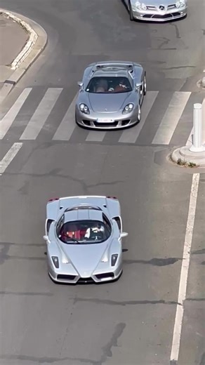 Legends. The bike too. #FerrariEnzo #CarreraGT #McLarenSLR #CarTok