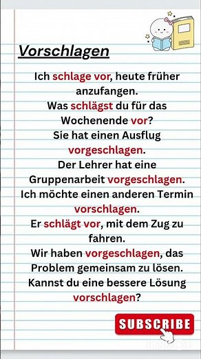 Deutsch lernen mit , Vorschlagen "im Alltag | A1-B1