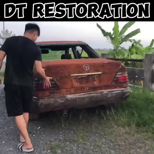 Full restoration 40-year-old old Mercedes supercar #restoration #abandonedcar #carrestoration #mercedesrestoration