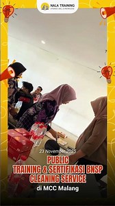 #EVENTNALA | Public Training & Sertifikasi BNSP Cleaning Service MCC Malang | 0821-6264-5757
