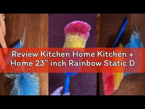 Review Kitchen Home Kitchen + Home 23” inch Rainbow Static Duster - Electrostatic Feather Duster Att