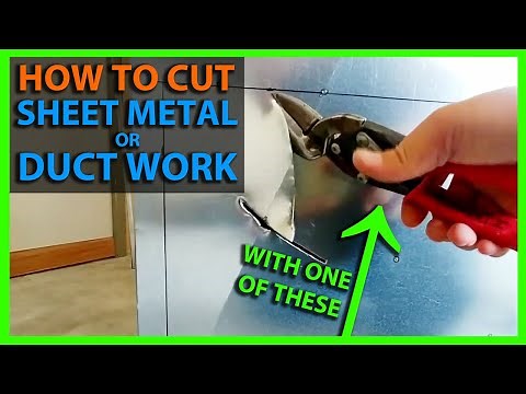 How To Cut a Hole In Sheet Metal or Duct Work Using Basic Tools & Left & Right Aviation Tin Snips