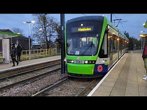 The Croydon Tramlink Network in the south of London