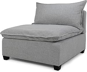 ALBANY PARK Kova Modern Modular Sectional (Armless) Sofas, Light Grey