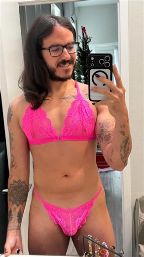 Men in Love | Handmade lingerie on Instagram: "Comfort Has No Gender – It Has Anatomy! 🔥 🌸 Wait until you see what’s under this fabric… 😏 Comfort isn’t about gender – it’s about anatomy, fit, and feeling unstoppable! This pink neon set hugs every curve just right, handmade for bold souls who know true luxury is personal. See it in action on a real client – front and back! 🎉 ✨ Ready to feel this confidence? 1. DM me NOW to order your custom set! 2. Save this Reel – your reminder for bold comf