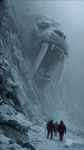 Ancient Bear With Saber Teeth Found Trapped in Ice Wall