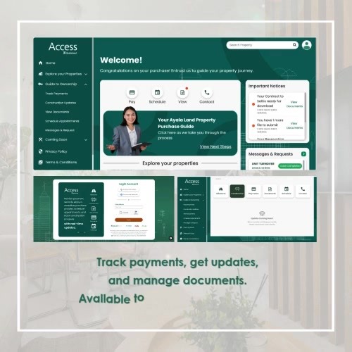 Homeownership just got easier with Access Ayala Land 🏠 Track your payments, get construction updates, and manage your documents anytime, anywhere. It’s one simple dashboard designed to make your Amaia journey smoother from start to forever. Learn more at https://www.amaialand.com #AccessAyalaLand #AmaiaLiving #HomeownershipMadeSimple #AmaiaHomes | Amaia