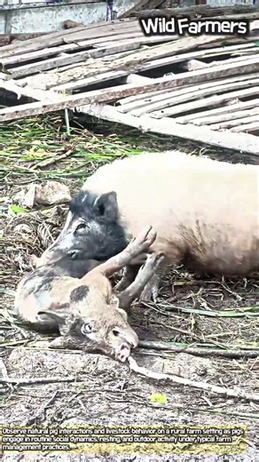 Inside the Daily Life of Pigs on a Rural Farm #worker #process #nature #animals #piglets