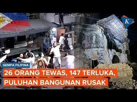 Gempa M 6,9 Guncang Filipina, 26 Orang Tewas, Puluhan Bangunan Rusak