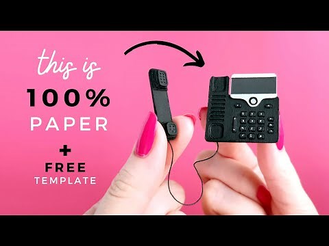 DIY Miniature PHONE for Barbie | How to make a phone for BARBIE DOLLS & DOLLHOUSE | Paper Miniatures