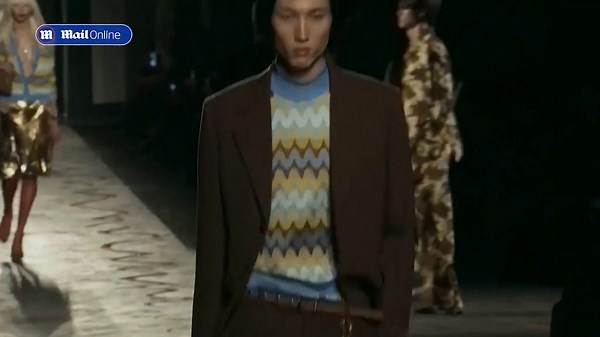 Versace fills catwalk with colourful prints at Milan Fashion Week