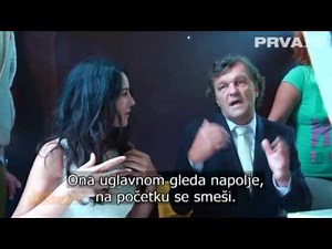 Monica Bellucci behind the scenes of the filming of "On the Milky Road"