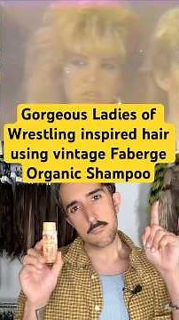 80s G.L.O.W hair using vintage Faberge Organic Shampoo #hairstylist #80s #1980s #femalewrestler #wig