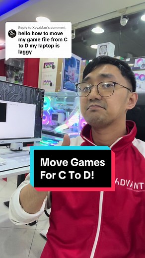 Replying to @XcyxMan Here’s one method you can use to transfer games from C to D!😀💚#advantibahrain #thatshowyoufixthat #pctips #pctutorial #pchacks #pctricks #pcgamer