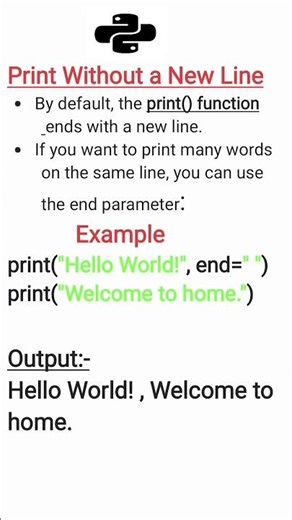 how to print text on the same line in python #python #pythoncoding #shorts #shortsfeed