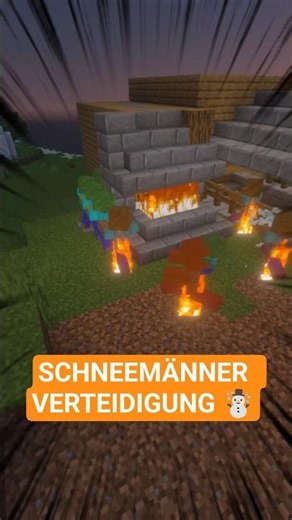 SNOWMEN ☃️ DEFEND YOUR BASE ⁉️🔥 #minecraft #tips #minecraftshorts #minecraftsurvival