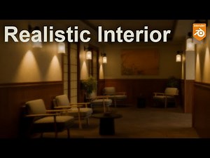 Blender Realistic Interior Design Tutorial | Modeling + Lighting + Rendering (Beginner Friendly)