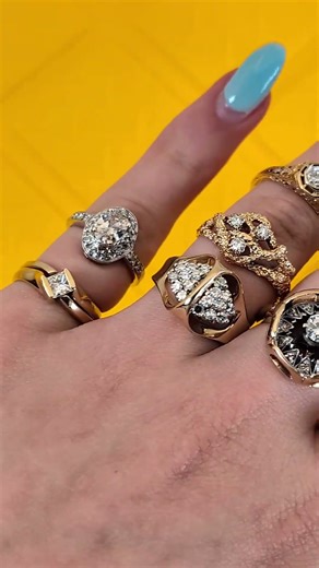 Vintage diamond rings show just how much styles have evolved over time 💎