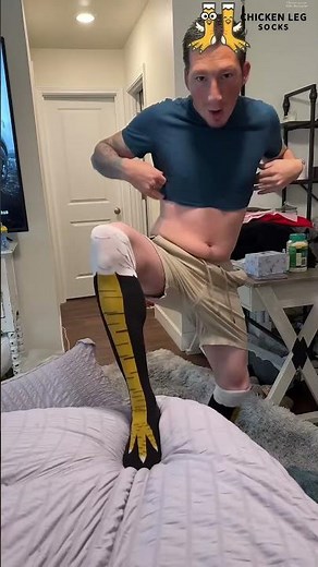 Turn Your Legs Into Chicken Legs! 🐔🤣 #ChickenFeetSocks #FunnyShorts chickenlegsocks.com
