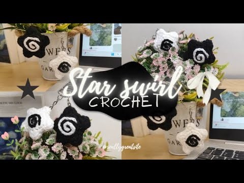 [Crochet] cute star swirl tutorial for beginners ౨ৎ ⋆ ｡˚#crochet #cute #amigurumi #asthetic #easy
