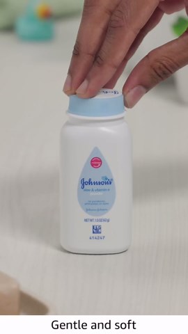 Johnson's Baby Naturally Derived Cornstarch Baby Powder with Aloe and Vitamin E for Delicate Skin, Hypoallergenic and Free of Parabens, Phthalates, and Dyes for Gentle Baby Skin Care, 1.5 oz