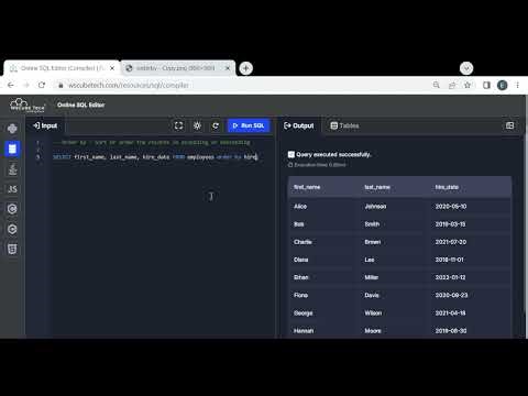 Order by in SQL Tamil | தமிழ்| Explain about ORDER BY Statement in Tamil| SQL Tutorial |In 3 minutes