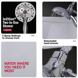 37K views · 4 comments | In2ition® Two-In-One Shower Get water where you need it most: Use the integrated shower head and hand shower separately or together to maximize flexibility without sacrificing warmth. Visit the Whan Tong Agencies Ltd Showroom to preview the In2ition® Two-In-One Shower. Contact us at 235-5482 or Whatsapp us at 280-3189. For more information about the In2ition® Two-In-One Shower visit: https://fal.cn/3nHHC | Delta Faucet | Facebook