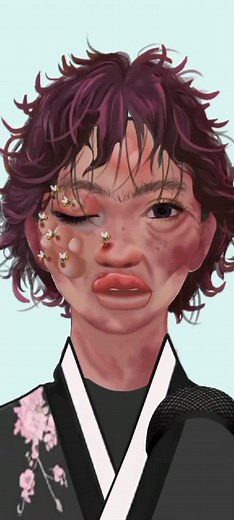 honey bees sting face treatment homeless women #bee #treatment #homelesspeople #makeover #animation #satisfying #10million