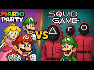 Mario Party Minigame Vs Squid Game 3 | JinnaGaming