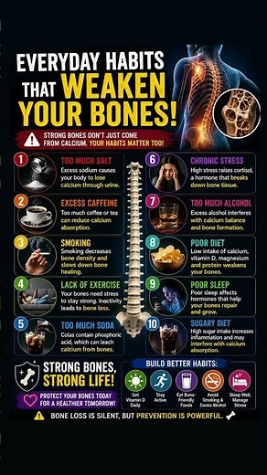 10 Everyday Habits That Are Weakening Your Bones 🦴 #shortsfeed #shorts