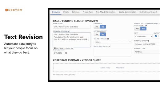 Text Revision | Endevor ENGAGE Intelligence
