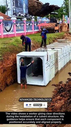 Precision Guidance in Culvert Installation – Ensuring Perfect Alignment !! #innovation #tool #ideas
