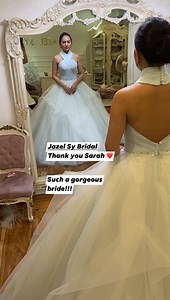 Intimate wedding gown by jazel sy. Thank you so much for trusting me. You are so gorgeous Sarah!❤️❤️❤️ | Jazel Sy Bridal